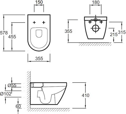 Напольный унитаз Porta Galeon с фальшбиде