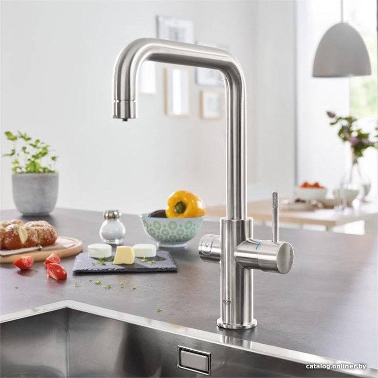 Смеситель для кухни Grohe Blue Home 31454DC0 с функцией газировки воды -  купить в магазинах АГРОМАТ, цена в Украине