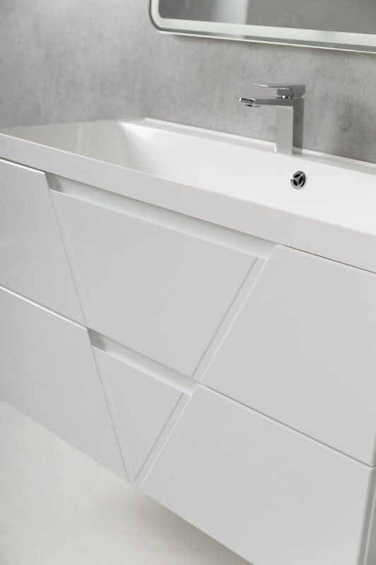 Тумба с раковиной belbagno marino 100 bianco opaco