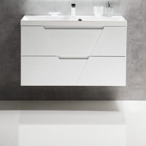 Тумба с раковиной belbagno luce 80 bianco lucido